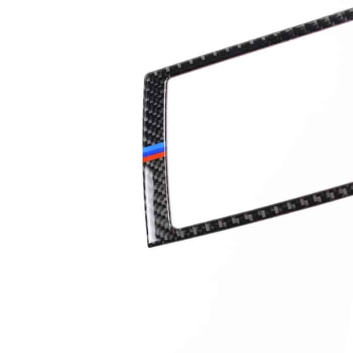 Car Carbon Fiber Tricolor Navigationsrahmen Dekorativer Aufkleber für BMW E70 X5 / E71 X6 2008-2013, Links- und Rechtsantrieb Universal – Bild 4