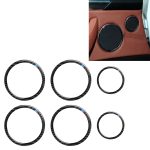 6 in 1 Auto Carbon Fiber Tricolor Horn Ring Dekorativer Aufkleber für BMW 2008-2013 E70 / 2008-2014 E71, Links- und Rechtsantrieb Universal