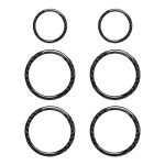 6 in 1 Auto Kohlefaser Einfarbiger Hornring Dekorativer Aufkleber für BMW 2008-2013 E70 / 2008-2014 E71, Links- und Rechtsantrieb Universal – Bild 2