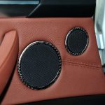 6 in 1 Auto Kohlefaser Einfarbiger Hornring Dekorativer Aufkleber für BMW 2008-2013 E70 / 2008-2014 E71, Links- und Rechtsantrieb Universal – Bild 5