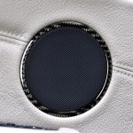 4 in 1 Auto Kohlefaser Einfarbiger Hornring Dekorativer Aufkleber für BMW 2008-2013 E70 / 2008-2014 E71, Links- und Rechtsantrieb Universal – Bild 6