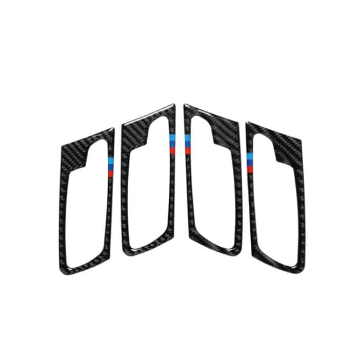4 in 1 Auto Carbon Faser Tricolor Türgriff Dekorativer Aufkleber für BMW 2008-2014 X5 E70 / E71, Linkslenker – Bild 2