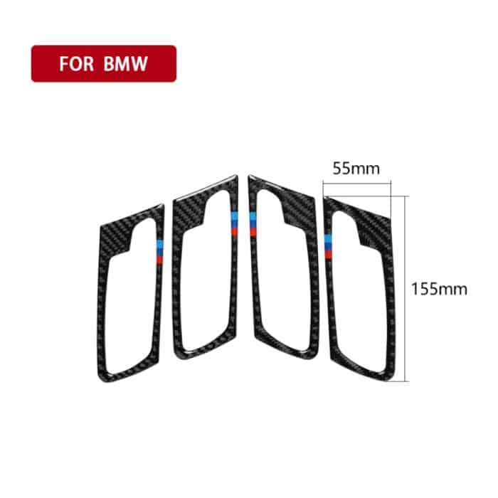 4 in 1 Auto Carbon Faser Tricolor Türgriff Dekorativer Aufkleber für BMW 2008-2014 X5 E70 / E71, Linkslenker – Bild 6
