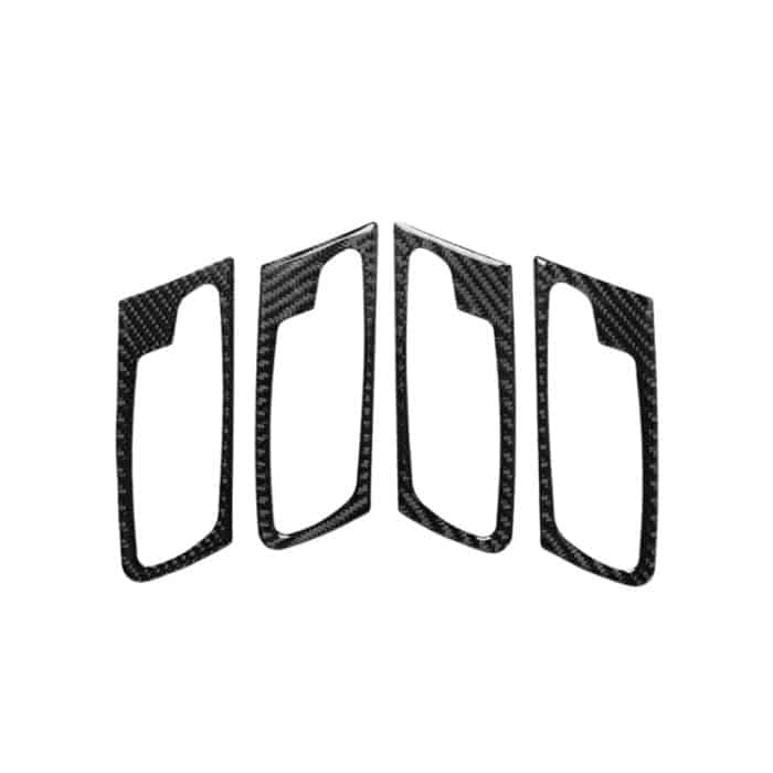 4 in 1 Auto Carbon Faser Einfarbiger Türgriff Dekorativer Aufkleber für BMW 2008-2014 X5 E70 / E71, Linksantrieb – Bild 1