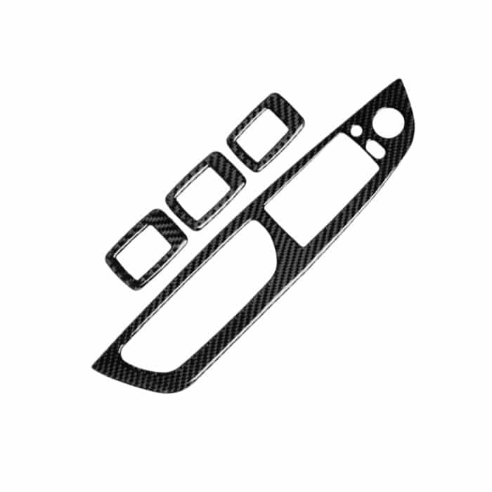 4 in 1 Auto Carbon Faser Einfarbig Fensterheber Schalttafel Dekorativer Aufkleber für BMW 2008-2013 X5 E70 / 2009-2014 X6 E71, Hochkonfiguration Linksantrieb – Bild 1