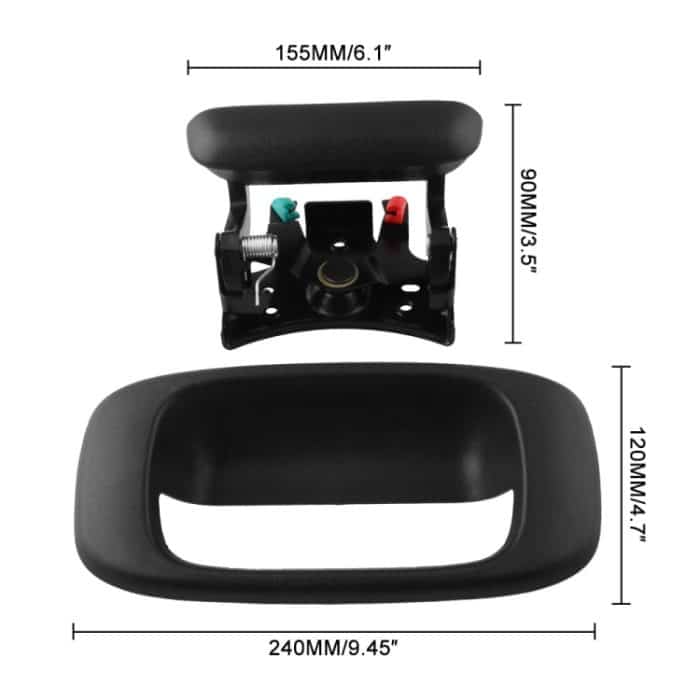 Auto Heckklappengriff Kofferraumschloss Druckknopf und Lünette Verkleidung Ersatz 15997911 für Chevrolet GMC – Bild 5