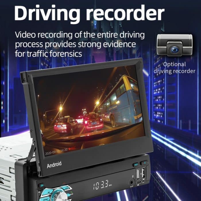 HD 7 Zoll Single Din Auto Android Player GPS-Navigation Bluetooth Touch Stereo-Radio, Support Mirror Link & FM & WIFI – Bild 11