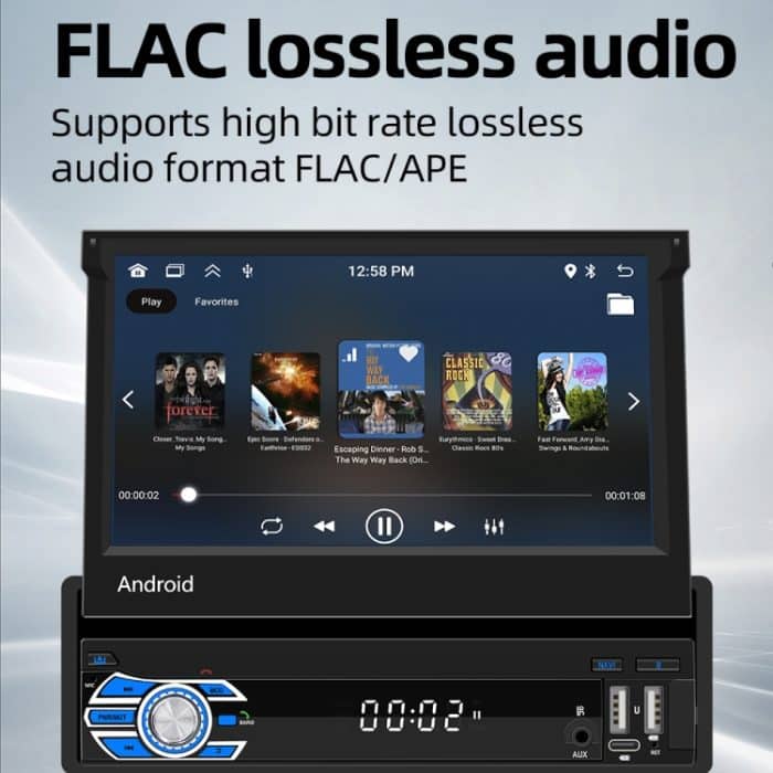 HD 7 Zoll Single Din Auto Android Player GPS-Navigation Bluetooth Touch Stereo-Radio, Support Mirror Link & FM & WIFI – Bild 16