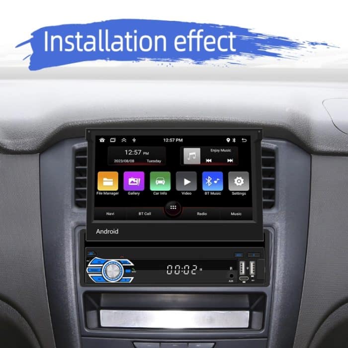 HD 7 Zoll Single Din Auto Android Player GPS-Navigation Bluetooth Touch Stereo-Radio, Support Mirror Link & FM & WIFI – Bild 19