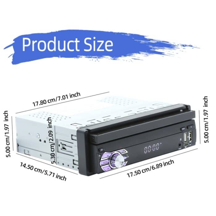 HD 7 Zoll Single Din Auto Android Player GPS-Navigation Bluetooth Touch Stereo-Radio, Support Mirror Link & FM & WIFI – Bild 3