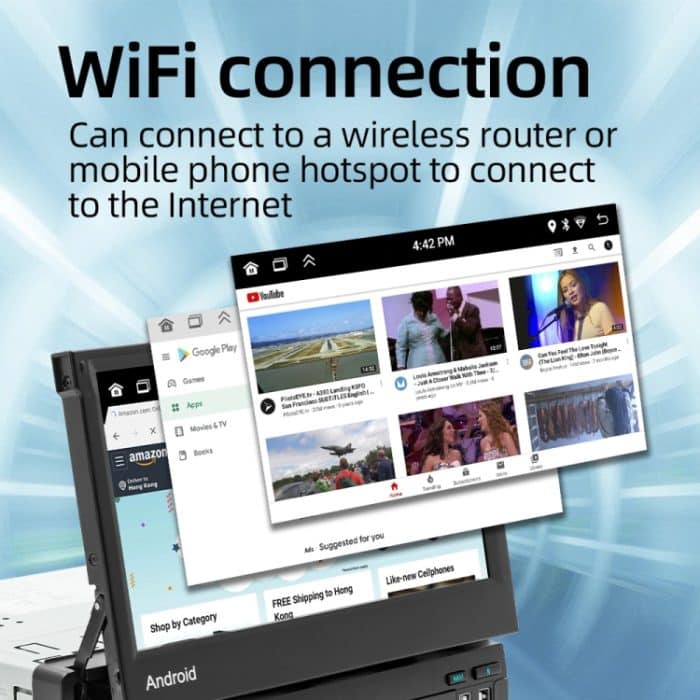 HD 7 Zoll Single Din Auto Android Player GPS-Navigation Bluetooth Touch Stereo-Radio, Support Mirror Link & FM & WIFI – Bild 6