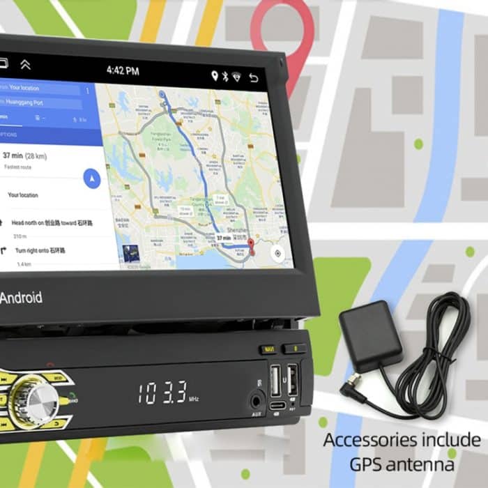 HD 7 Zoll Single Din Auto Android Player GPS-Navigation Bluetooth Touch Stereo-Radio, Support Mirror Link & FM & WIFI – Bild 7