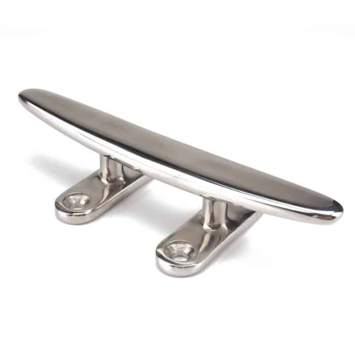 Marine Edelstahl Flat Top 4 Zoll Base Boat Cleats Dock mit Schrauben – Bild 2