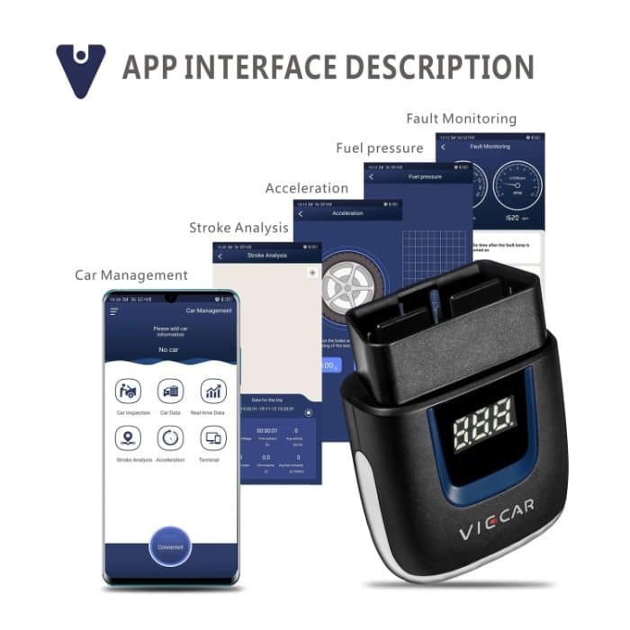 Viecar VP003 Auto Mini OBD + USB / Typ-C-Schnittstellenfehlerdetektor V2.2 Bluetooth-Diagnosetool – Bild 7