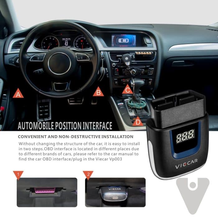 Viecar VP003 Auto Mini OBD + USB / Typ-C-Schnittstellenfehlerdetektor V2.2 Bluetooth-Diagnosetool – Bild 9