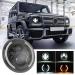 7 Zoll H4 / H13 DC 9V-30V 3000LM 3000K-6000K 25W Auto runde Form LED-Scheinwerferlampen für Jeep Wrangler, mit Angel Eye