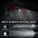7 Zoll H4 / H13 DC 9V-30V 3000LM 3000K-6000K 25W Auto runde Form LED-Scheinwerferlampen für Jeep Wrangler, mit Angel Eye – Bild 9