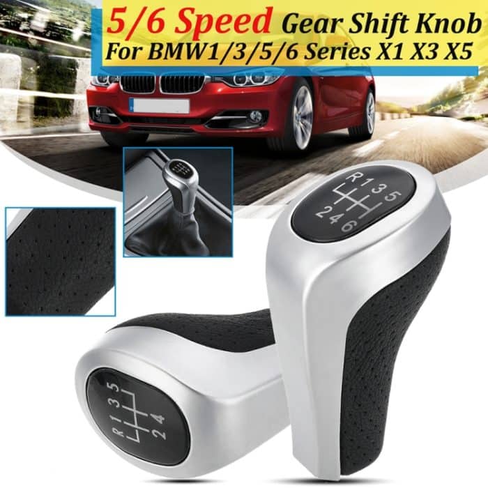 Auto 6-Gang-Matt-Silber-Schalthebelknopf für BMW – Bild 6