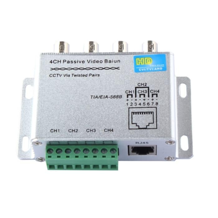 CVB0006.jpg HD204A HD-CVI / TVI / AHD CCTV 4CH Passives Video Balun – Bild 1