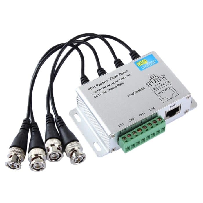 CVB0007.jpg HD204A-F HD-CVI / TVI / AHD CCTV 4CH UTP Passives Video Balun – Bild 1