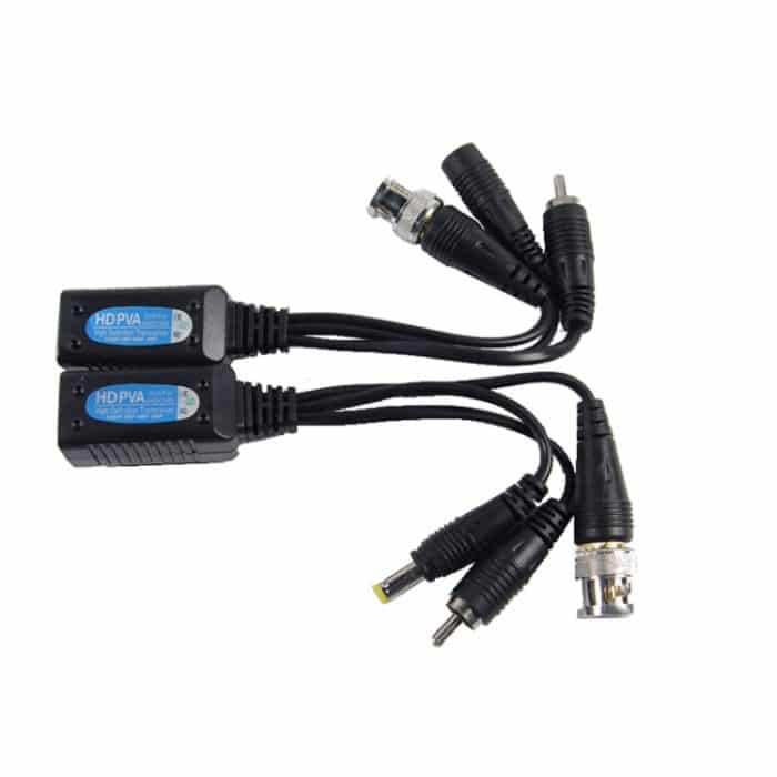 2 PCS Anpwoo 500PVA Spleißbar 3 in 1 Power + Video + Audio Balun HD-CVI / AHD / TVI Passiver Twisted Transceiver – Bild 3