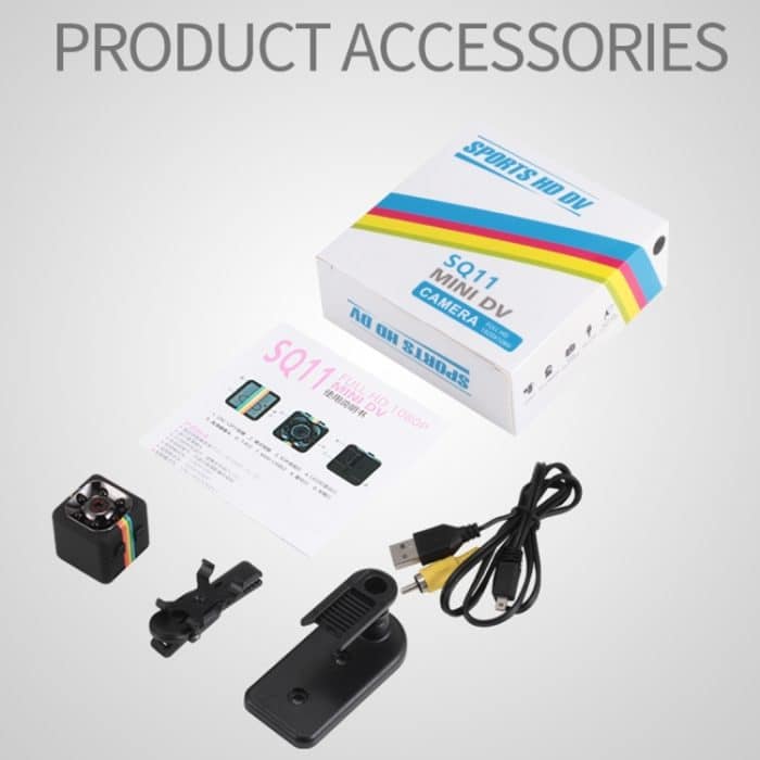 SQ11 Mini DV HD 1080P 2MP Sport-Recorder-Kamera mit Halterung, unterstützt Monitorerkennung, IR-Nachtsicht und TF-Karte, SQ11 6 LEDs Black, SQ11 6 LEDs Blue, SQ11 6 LEDs Red – Bild 8