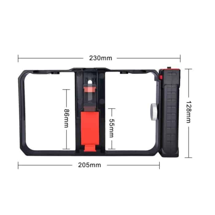 YELANGU YLG0901B Vlogging Live-Übertragung Smartphone Kunststoffkäfig Video-Rig Filmemachen Aufnahmegriff Stabilisatorhalterung für iPhone, Galaxy, Huawei, Xiaomi, HTC, LG, Google und andere Smartphones, YLG0901B – Bild 5