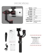 AFI V5 Smooth 3-Achsen-Handheld-Aluminium-Brushless-Gimbal-Stabilisator mit Stativhalterung und Fülllicht für Smartphones innerhalb von 6 Zoll, unterstützt Gesichtsverfolgung – Bild 15