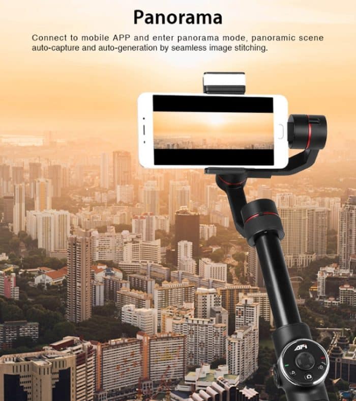 AFI V5 Smooth 3-Achsen-Handheld-Aluminium-Brushless-Gimbal-Stabilisator mit Stativhalterung und Fülllicht für Smartphones innerhalb von 6 Zoll, unterstützt Gesichtsverfolgung – Bild 9