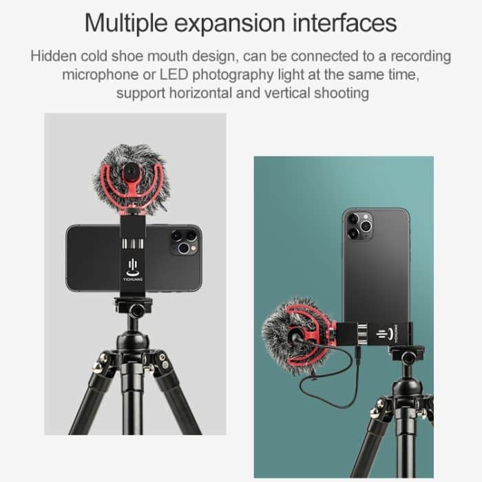 YICHUANG JH-01 Telefonstativhalter aus Aluminiumlegierung für 65-95 cm – Bild 7