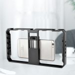 YELANGU PC06 YLG0909A Vlogging Live-Übertragung Smartphone Metallkäfig Video-Rig Filmemachen Aufnahmegriff Stabilisatorhalterung für iPhone, Galaxy, Huawei, Xiaomi, HTC, LG, Google und andere Smartphones, YLG0909A