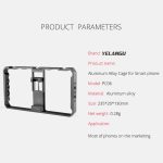 YELANGU PC06 YLG0909A Vlogging Live-Übertragung Smartphone Metallkäfig Video-Rig Filmemachen Aufnahmegriff Stabilisatorhalterung für iPhone, Galaxy, Huawei, Xiaomi, HTC, LG, Google und andere Smartphones, YLG0909A – Bild 6