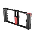 YELANGU PC02A Vlogging Live Broadcast Kunststoffkäfig Video Rig Filmmaking Stabilisator Halterung für iPhone, Galaxy, Huawei, Xiaomi, HTC, LG, Google und andere Smartphones, PC02A – Bild 2