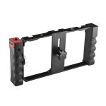 YELANGU PC02A Vlogging Live Broadcast Kunststoffkäfig Video Rig Filmmaking Stabilisator Halterung für iPhone, Galaxy, Huawei, Xiaomi, HTC, LG, Google und andere Smartphones, PC02A – Bild 3