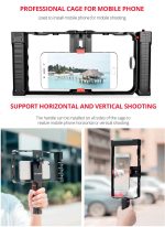 YELANGU PC02A Vlogging Live Broadcast Kunststoffkäfig Video Rig Filmmaking Stabilisator Halterung für iPhone, Galaxy, Huawei, Xiaomi, HTC, LG, Google und andere Smartphones, PC02A – Bild 7