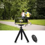 Flexibler Mini-Oktopus-Stativhalter aus Schaumstoff mit Telefonklemme und Fernbedienung – Bild 3