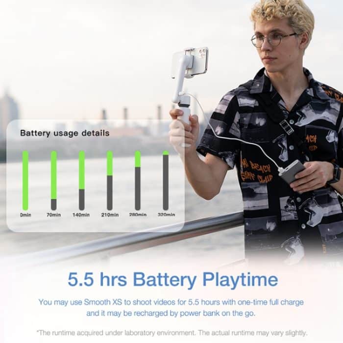 ZHIYUN YSZY018 Smooth-XS Handheld-Gimbal-Stabilisator Selfie-Stick für Smartphones, Belastung: 200 g, Smooth-XS(Pink), Smooth-XS(White) – Bild 13