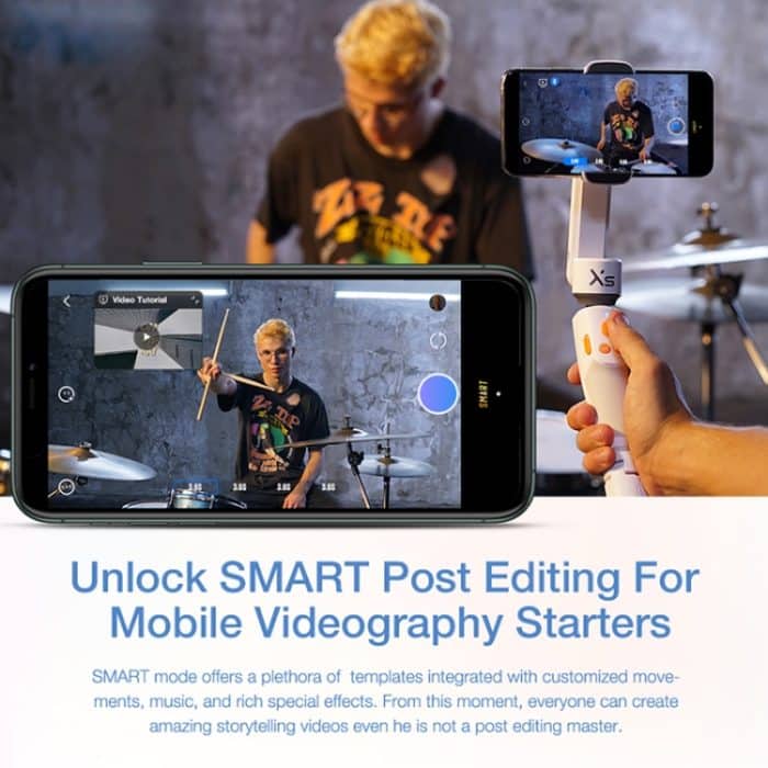 ZHIYUN YSZY018 Smooth-XS Handheld-Gimbal-Stabilisator Selfie-Stick für Smartphones, Belastung: 200 g, Smooth-XS(Pink), Smooth-XS(White) – Bild 9