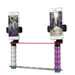 Smartphone-Live-Broadcast-Halterung Duale Selfie-Mount-Kits mit 2 Telefonklammern, Für iPhone, Galaxy, Huawei, Xiaomi, HTC, Sony, Google und andere Smartphones