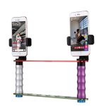 Smartphone-Live-Broadcast-Halterung Duale Selfie-Mount-Kits mit 2 Telefonklammern, Für iPhone, Galaxy, Huawei, Xiaomi, HTC, Sony, Google und andere Smartphones – Bild 4