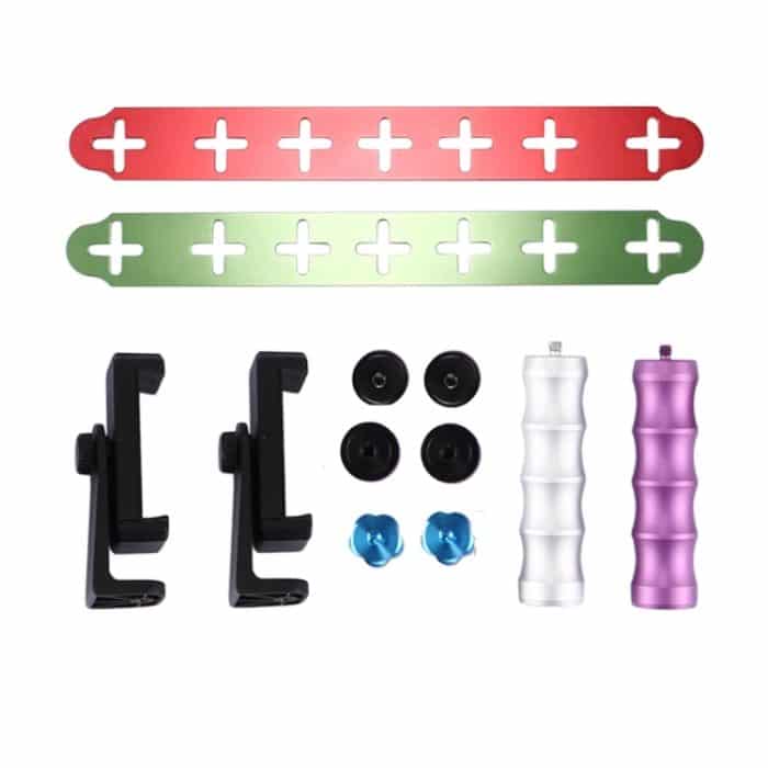 Smartphone-Live-Broadcast-Halterung Duale Selfie-Mount-Kits mit 2 Telefonklammern, Für iPhone, Galaxy, Huawei, Xiaomi, HTC, Sony, Google und andere Smartphones – Bild 6