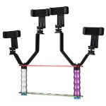 Smartphone Live Broadcast Bracket Dual-Selfie-Halterungskits mit 2x V-Halterung + 3x Telefonclips, Für iPhone, Galaxy, Huawei, Xiaomi, HTC, Sony, Google und andere Smartphones – Bild 2