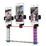 Smartphone Live Broadcast Bracket Dual-Selfie-Halterungskits mit 2x V-Halterung + 3x Telefonclips, Für iPhone, Galaxy, Huawei, Xiaomi, HTC, Sony, Google und andere Smartphones – Bild 7