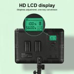 TRIOPO TTV-600 36 + 36W 5500-3200K 600 LEDs Flache Füllleuchte mit Fernbedienung und Display – Bild 12