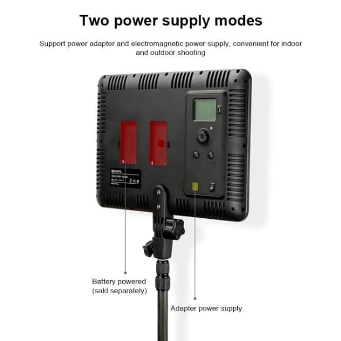 TRIOPO TTV-600 36 + 36W 5500-3200K 600 LEDs Flache Füllleuchte mit Fernbedienung und Display – Bild 5