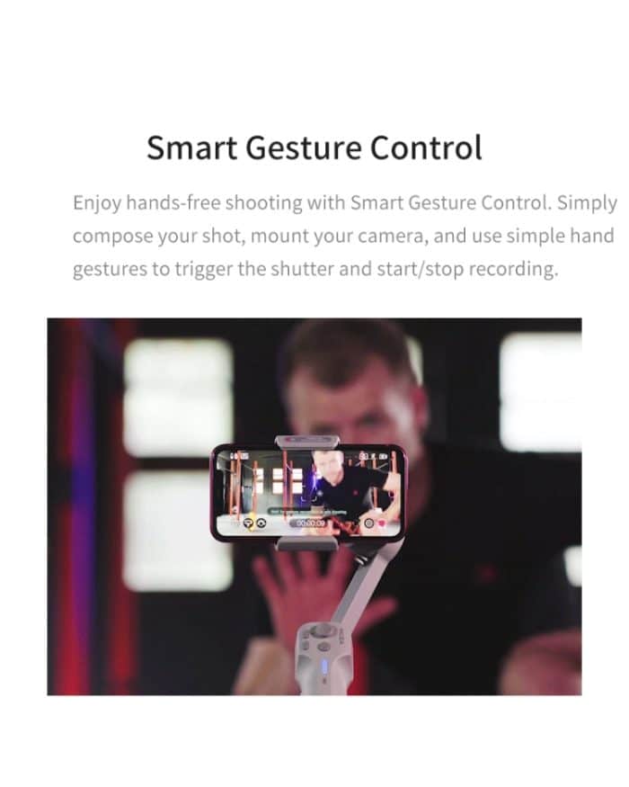 MOZA Mini MX 3-Achsen-faltbarer tragbarer Gimbal-Stabilisator für Action-Kamera und Smartphone, Mini MX – Bild 12