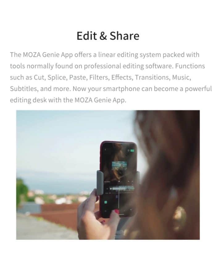 MOZA Mini MX 3-Achsen-faltbarer tragbarer Gimbal-Stabilisator für Action-Kamera und Smartphone, Mini MX – Bild 13