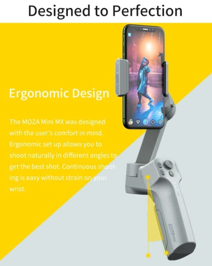 MOZA Mini MX 3-Achsen-faltbarer tragbarer Gimbal-Stabilisator für Action-Kamera und Smartphone, Mini MX – Bild 16