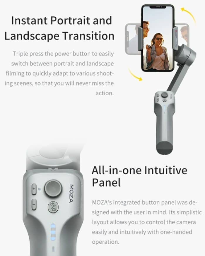 MOZA Mini MX 3-Achsen-faltbarer tragbarer Gimbal-Stabilisator für Action-Kamera und Smartphone, Mini MX – Bild 9