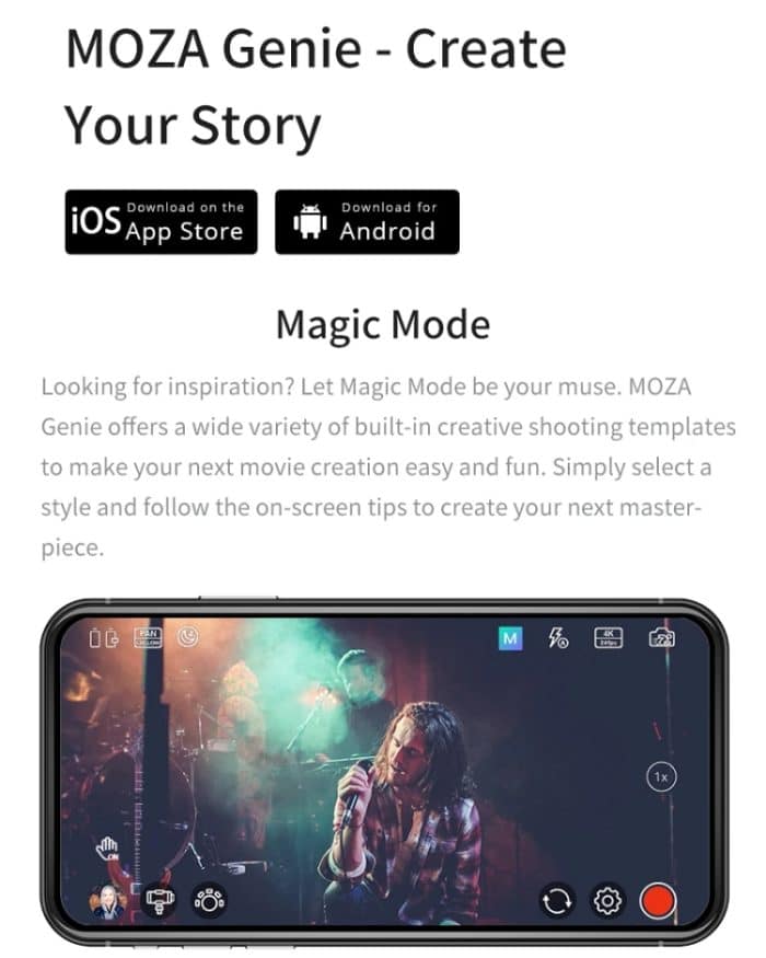 MOZA Mini MX 3-Achsen-faltbarer tragbarer Gimbal-Stabilisator für Action-Kamera und Smartphone, Mini MX – Bild 10